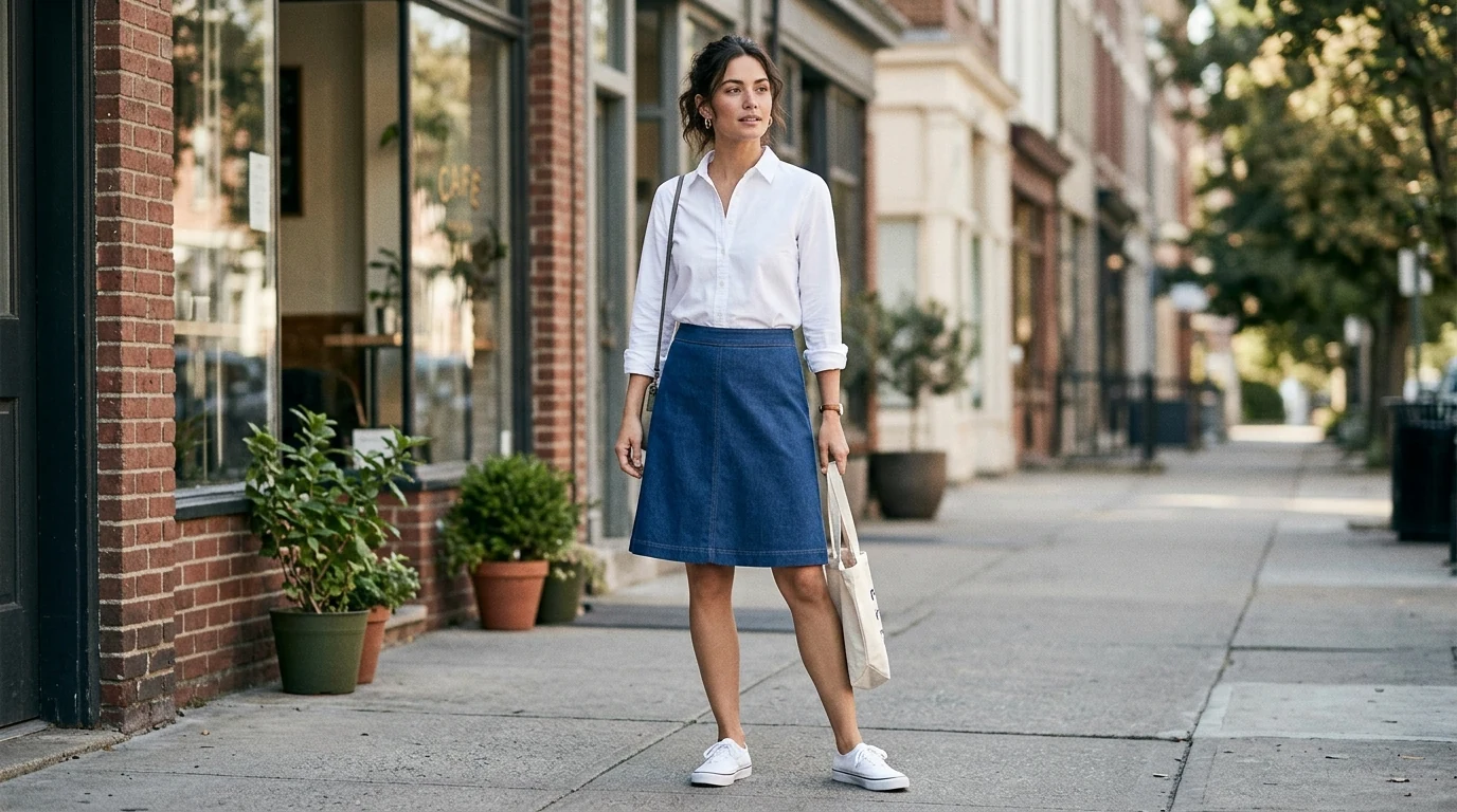 Calvin Klein Jeans Blue Cotton Skirt: Fit & Style Guide