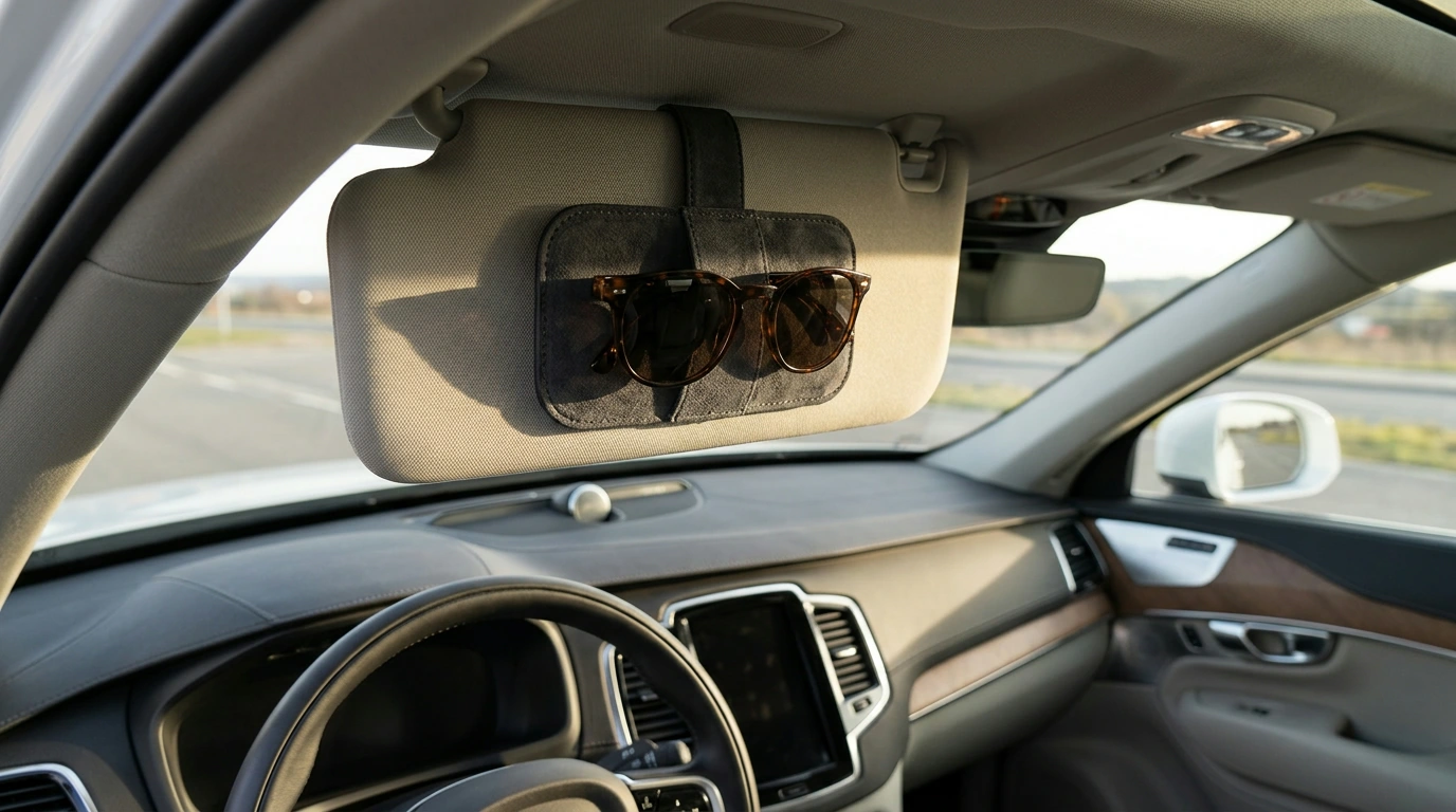 Suede Visor Glasses Holder for Mercedes A, C, E & GLC